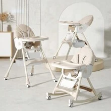 Cochildor Multi-Functional Dining Chair, Outdoor Dining Chairs, Switchable In Multiple Forms, Adjustable Backrest In Multiple Levels, Five-Point Seat Belt, Portable And Foldable - Perfect For Outdoor Travel And Holiday Gift Giving - Beige - View 2