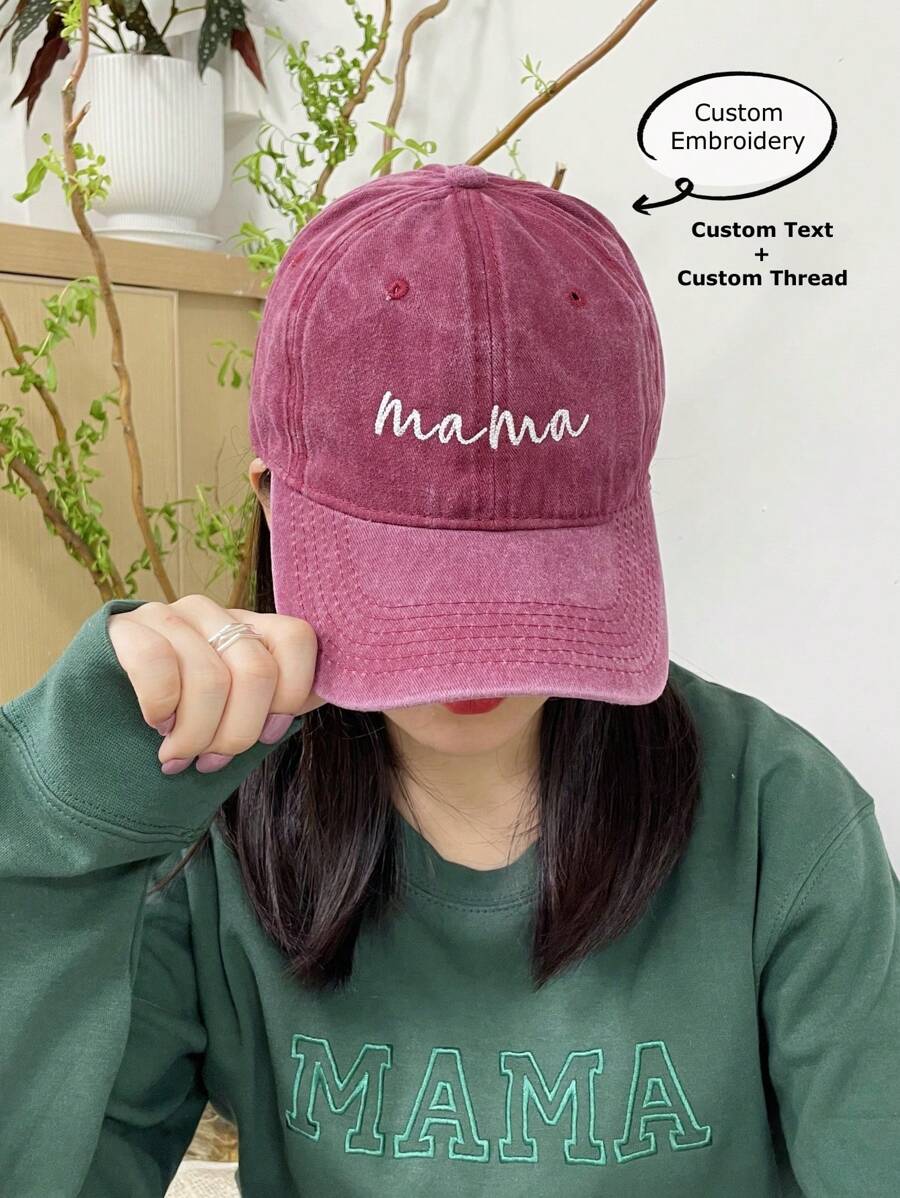 Gorra de mamá bordada personalizada - Regalo perfecto para el Día de la Madre / cumpleaños para mujeres, madres, abuelas - Gorra de béisbol personalizada - gorra de béisbol retro - Ver 1