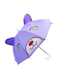 1pc Cartoon Ear Decor Umbrella For School,Office,Household,Travel