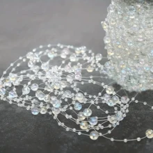 1 szt. (8+3mm) girlanda z koralików, sznurek perłowy w kształcie gwiazdy, długość 5 metrów na ślub, dodatki do włosów panny młodej, dekoracja na Boże Narodzenie, bukiet walentynkowy, odzież/dekoracja ogrodu, wielokolorowe perły - Wielokolorowe - Zobacz 10