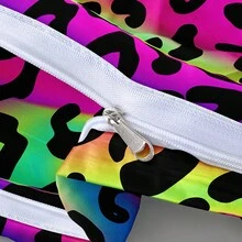 2/3pcs Leopard Print Print Duvet Cover Set Animals Dots Print Bedding Set (Size 135x200 Only 1 Pillowcase) - Multicolor - View 3