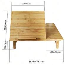 Bed With Adjustable Lifting Legs Computer Desk Slouchy Laptop Folding Desk Suitable For Student Dormitory Bed Study Desk - Mustard Yellow - View 2