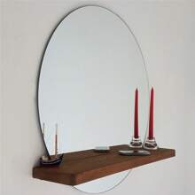 Well Home WellHome Spiegel RHIN 70x70x0,4 cm - Nussbaum