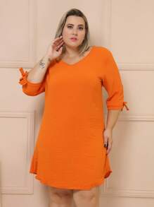 Plus Size Dresses - 橘色 - 查看 3