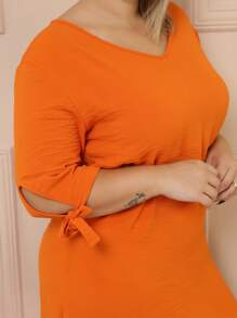 Plus Size Dresses - 橘色 - 查看 8