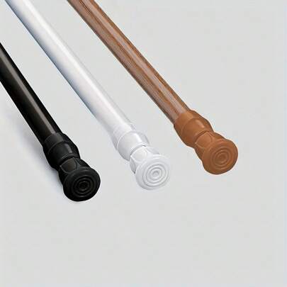 FEPK 2 件套多功能伸缩淋浴杆支架带底座，可调节免钻孔浴帘杆支架，壁挂式窗帘挂钩，适用于浴室厨房卧室客厅，毛巾杆支架挂钩，适用于衣柜家居浴室装饰秋季装饰浴室配件返校