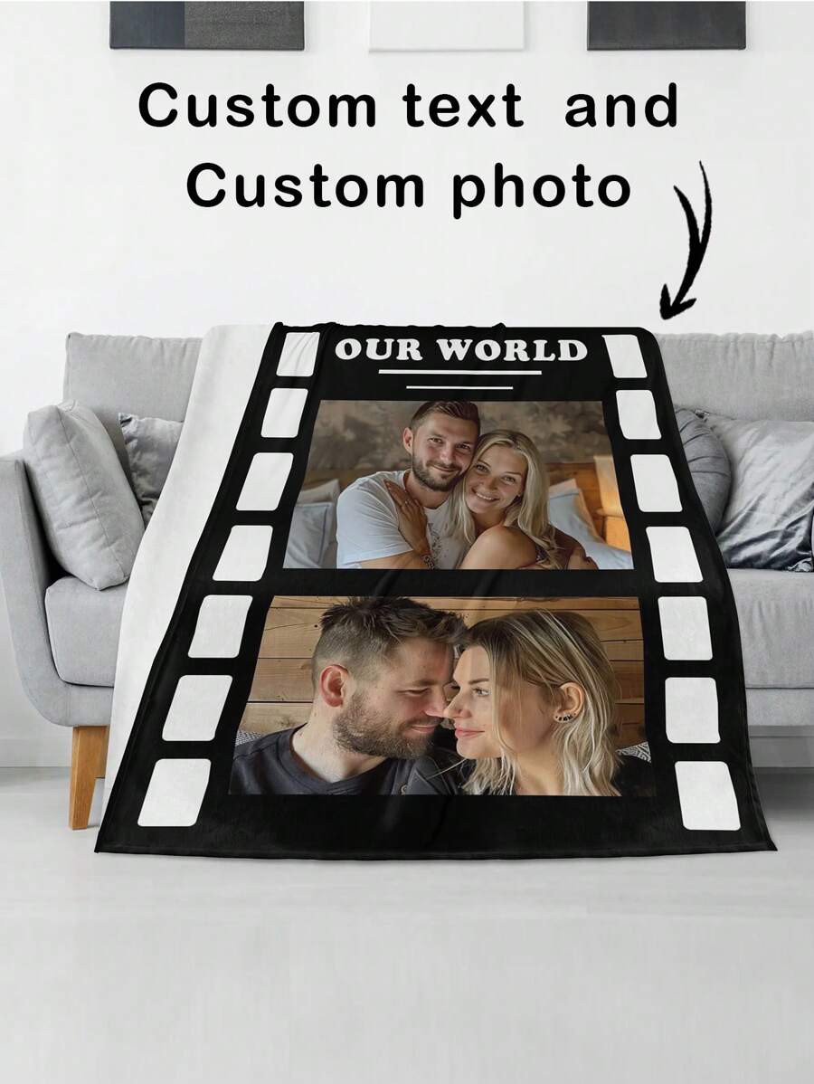 Chăn Ảnh Tùy Chỉnh, Chăn Tùy Chỉnh Có Văn Bản, Chăn Kỷ Niệm Người Bạn Thân Nhất, Quà Tặng Cá Tính, Chăn Hình Ấm Cúng Quà Tặng Ấm Áp - Phong cách 2 - Xem 1