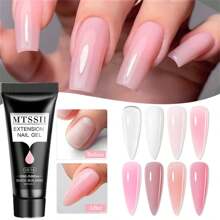 13 pièces/set Ensemble de gel d'extension poly 20 ml Kit de Nail Art Polygels couleur blanche transparente Gel UV pour ongles Formulaire de pointe Tranche de gel acrylique pour ongles Kit de pinceaux avec 100 pièces de moules d'extension pour ongles - Multicolore - Voir 4