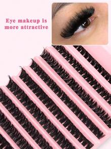 Complete DIY Lash Extension Kit: 200 Clustered Lashes, 80D/40D/30D Curvature Reusable Thick Fluffy Individual Lashes For Party Stage Festival Eye Makeuplash Clusters,Eyelash Clusters,Individual Eyelashes,Lashes,Fake Lashes - DD - View 4