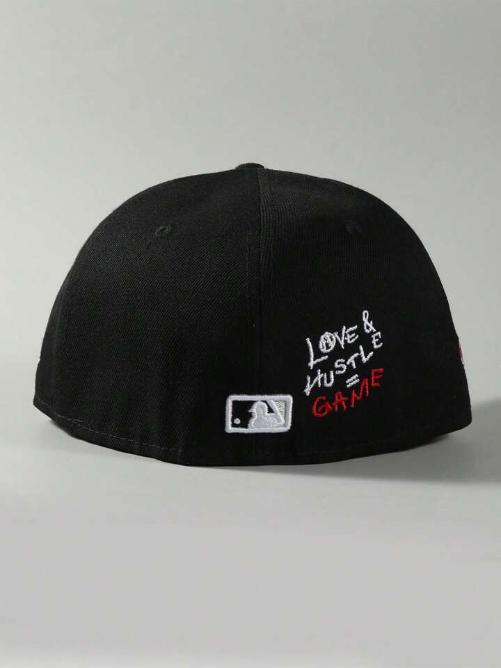 1pc Unisex LA Letter Engraved Snapback Cap, Black | SHEIN 