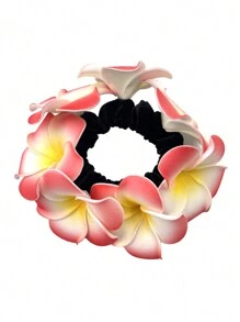 1个夏威夷雏菊花泡沫发圈，适合扎发髻或马尾辫，可作发圈、橡皮筋、发绳、弹力发圈、发饰、头饰、弹力发带。 - 彩色 - 查看 13