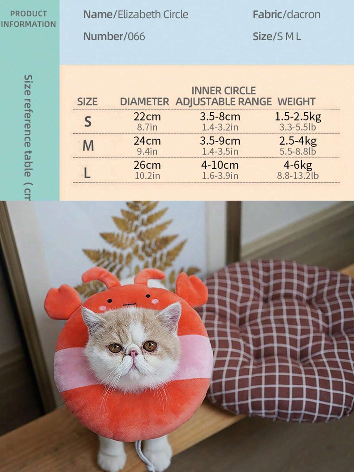 Elizabeth Collar For Cats, Soft Fabric Neck Cone Collar, Prevent