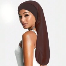 女式長尾緞面護髮帽，彩色彈性帶護髮帽，適用於護髮絲綢帽緞面帽 - 多色 - 查看 25