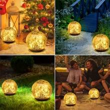 1件太阳能庭院灯裂纹球埋地灯LED照明装饰景观灯太阳能花园灯用于户外摆件别墅露台草坪灯氛围灯防水 - 彩色 - 查看 4
