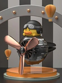 1入黑色新款汽車空氣清新劑卡通玩具配磁性吸盤,可黏在空調出風口上（含2片香薰片）