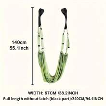 1pc Purple/Pink/Green/Blue Yoga Stretching Rope, Elastic Yoga Fitness Training Band For Home Gym Use - Multicolor - View 5