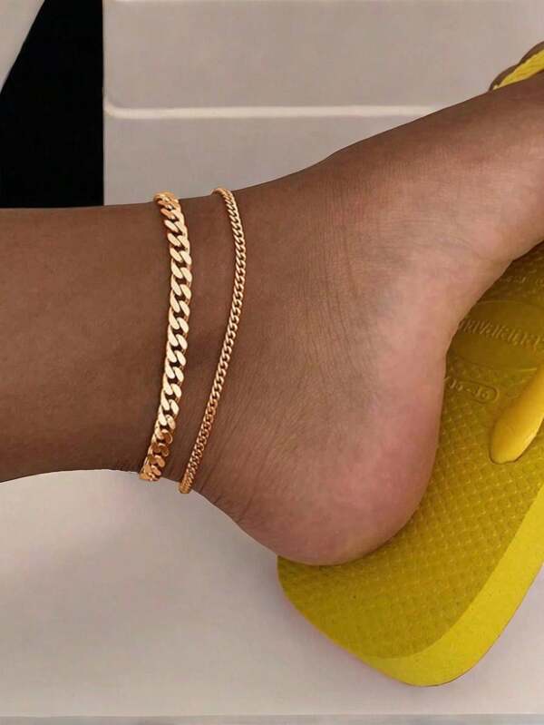 5pcs New Fashion Zinc Alloy Material Waterproof Tarnish Resistant Twisted, Snake & Beaded Chain Bracelet Set, Perfect For Women's Daily Wear, Party Dressing And Gift Giving(Do Not Wear During Exercise Or Bathing)