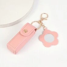 Mini husă pentru ruj cu oglindă, portabil din piele PU cu breloc pentru ruj - geantă de machiaj roz Organizator pentru machiaj Suport pentru ruj cadou de Ziua Recunoștinței pentru fete femei husă pentru ruj mama cadouri pentru femei Cadouri pentru fete Cadouri pentru iubită. 1 bucă geantă pentru ruj din piele PU de culoare solidă, cu oglindă în formă de inimă, brelocuri de machiaj pentru femei. Geantă pentru ruj decorată în formă de oglindă în formă de inimă, geantă multicoloră pentru machiaj pentru femei, pandantiv breloc la modă cu farmec pentru inimă și geantă, poșetă, portofel, accesorii genți Genți de machiaj Husă de machiaj Husă de machiaj