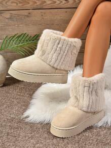 بوت ثلج نسائي جديد موضة خريف / شتاء 2024 قادر على إتباع الموضة و التريح و تعدد الإستعمالات و الدفء