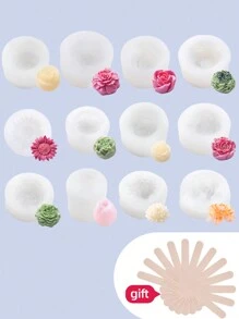 1 Khuôn silicon DIY thiết kế hoa - trắng - Xem 4