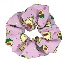 Scrunchie de moño en color aguacate para mujeres, banda elástica para el cabello con diseño de tela impresa,herramientas para el cabello accesorios para el cabello accesorios para el pelo - Multicolor - Ver 14