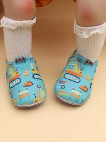 1 Coppia di Ciabatte Antiscivolo con Fantasia di Escavatore Animato per Ragazzi e Ragazze, Scarpe Basse per Bambini con Suola Morbida per le Quattro Stagioni e la Prima Infanzia