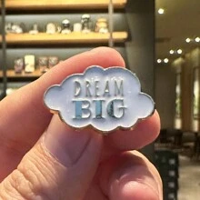 1 Pc Woman Cute Dream Big Cloud Brooch Enamel Pins Dress Accessories Pin For Clothes Bag Charm Backpack For School Office Accessories Shirts Jacket Jewelry Halloween Clothes Pin Funny Teacher Gifts Costume Accessories Bag Charms