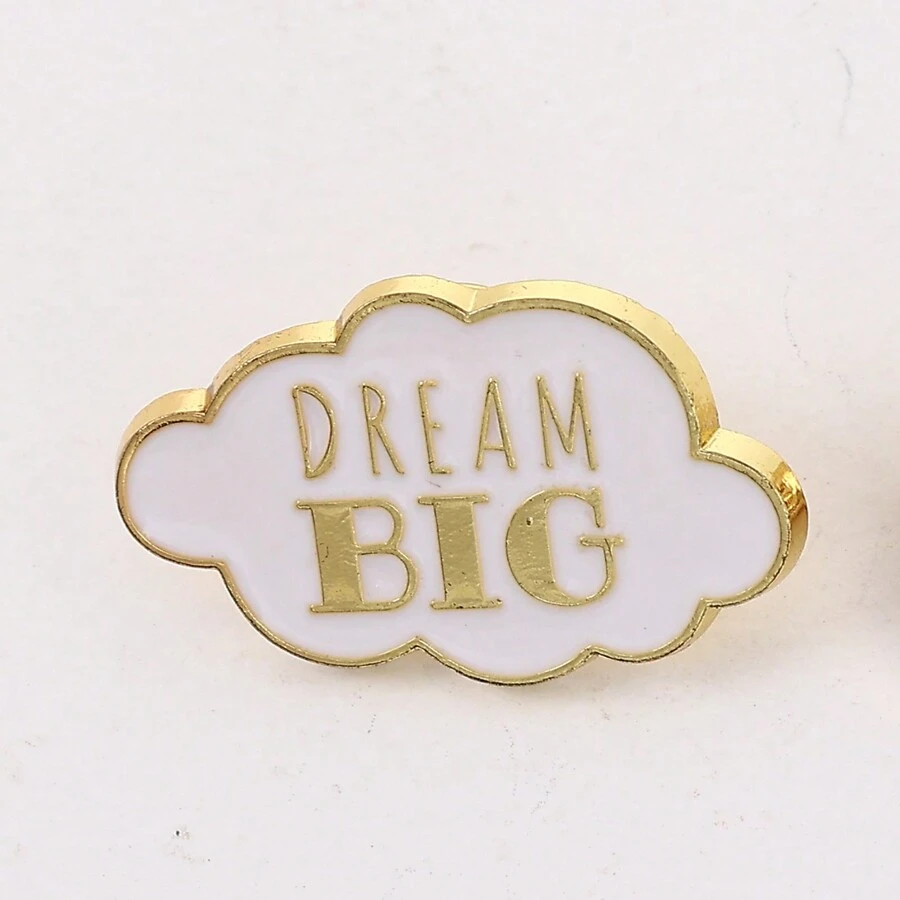 1 Pc Woman Cute Dream Big Cloud Brooch Enamel Pins Dress Accessories Pin For Clothes Bag Charm Backpack For School Office Accessories Shirts Jacket Jewelry Halloween Clothes Pin Funny Teacher Gifts Costume Accessories Bag Charms