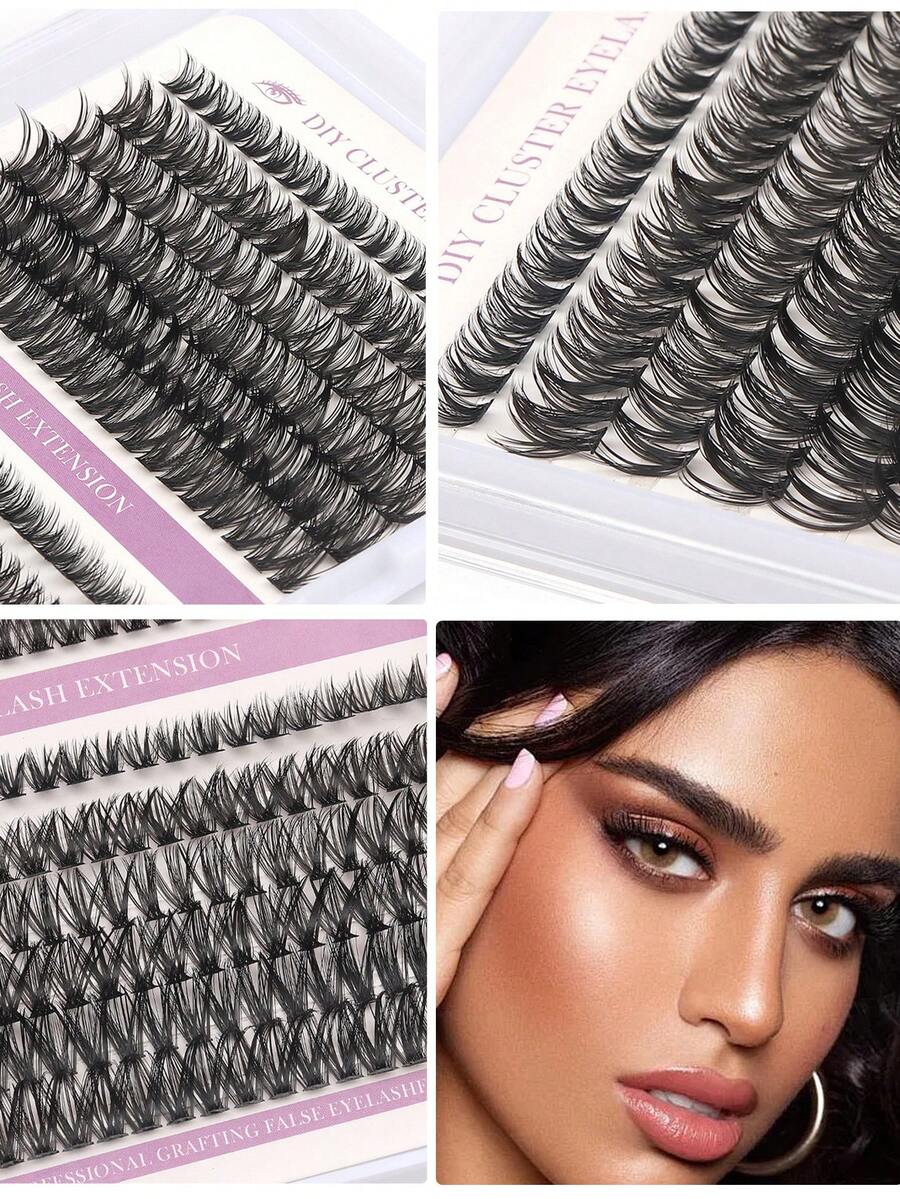 DIY Eyelash Extensions Kit,240pcs 816mm Mix 30D 40D D Curl Individual