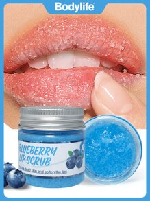 Exfoliante de labios de arándano de 25g, con rico aroma de arándano, reduce la piel muerta y suaviza los labios, hidrata naturalmente, hidrata los labios, suave con los labios, producto para el cuidado de los labios - Arándano - Ver 1