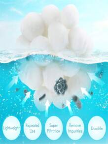 25pcs, Foam Pool Filter Balls For Sand Filter, Reusable Ilter Balls For Above Ground Pool, Fish Tank, And Aquarium Filtration