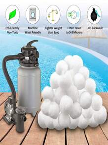 25pcs, Foam Pool Filter Balls For Sand Filter, Reusable Ilter Balls For Above Ground Pool, Fish Tank, And Aquarium Filtration
