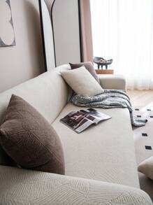 1pc 3D Sofa Cover, Multi-Functional All-Inclusive Sofa Cover With Elasticity, Festive Decoration, Sofa Protector, Comes With A Pillowcase - Beige - View 5