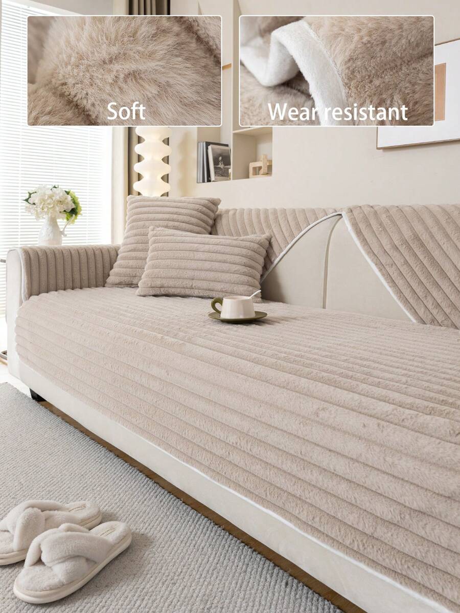 1pc Solid Color Sofa Seat Cushion, Four Seasons General, Modern