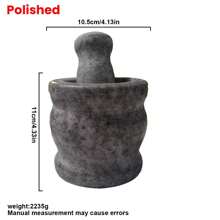 復古石灰石臼及杵組，適用於家用大蒜磨碎機，藥物研磨碗，大蒜剝皮器和擠汁器石碗，適用於穀物、香料和藥物研磨，可用於蔬果工具、廚房用品、切割器、食品、沙拉、裝飾、儲存、派對、生日、露營、夏季沙灘。 - 彩色 - 查看 12