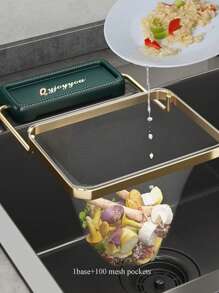 1 Miếng Bạch kim Gấp lại Bồn rửa chén Bộ thoát nước Giá đỡ + 50 cái Lưới Lưới Phòng bếp Bồn rửa chén Bộ lọc - Nhiều màu - Xem 11