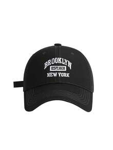 1pc Women's Fashionable Solid Color Versatile Brooklyn 1631 Embroidered Letter Baseball Cap, Suitable For Daily Wear - Multicolor - View 13