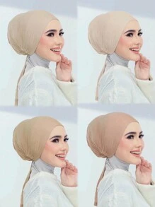 1pc Ladies' Tie-Back Undercap Muslim Inner Cap Hat Hijab - Multicolor - View 2