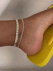 5pcs New Fashion Zinc Alloy Material Waterproof Tarnish Resistant Twisted, Snake & Beaded Chain Bracelet Set, Perfect For Women's Daily Wear, Party Dressing And Gift Giving