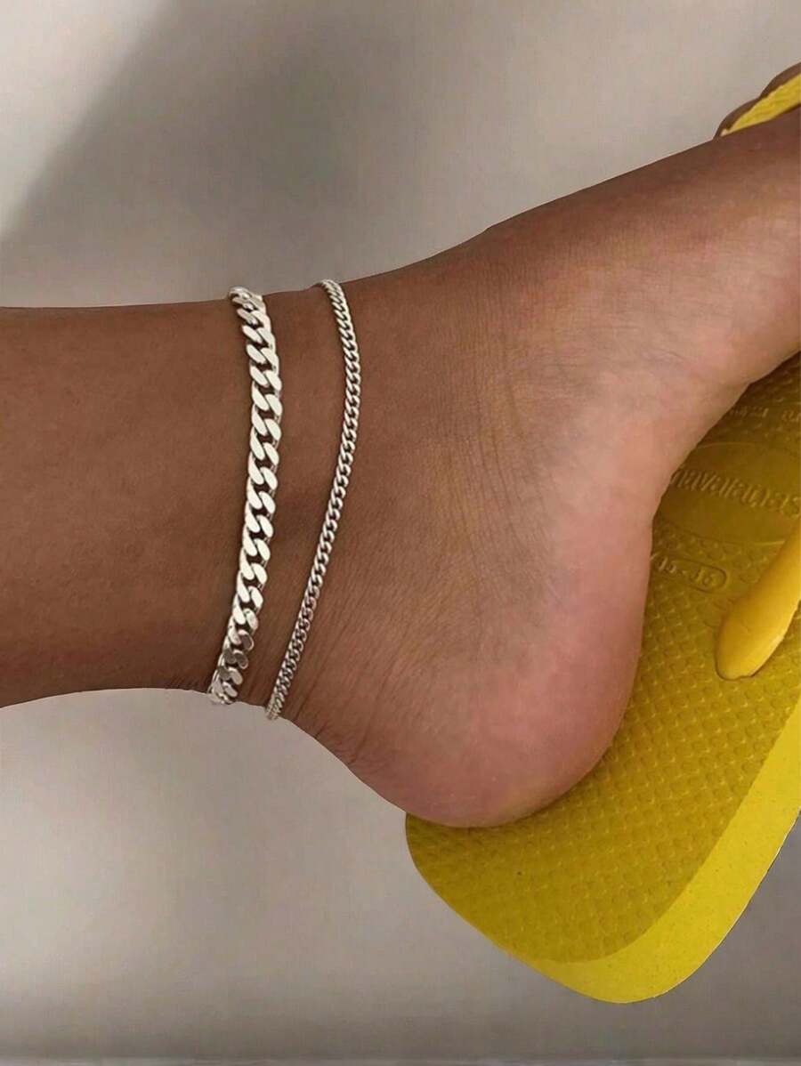5pcs New Fashion Zinc Alloy Material Waterproof Tarnish Resistant Twisted, Snake & Beaded Chain Bracelet Set, Perfect For Women's Daily Wear, Party Dressing And Gift Giving