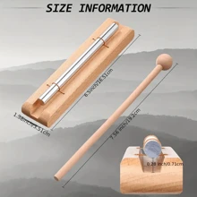1/2 套舒缓音乐调音风 Zenergy 手铃 - 专为宁静的教室、冥想和正念设计 - 万圣节、圣诞节和感恩节的和谐独奏礼物，鼓和打击乐，乐器配件 - 木質色 - 查看 5