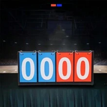 1pc Soccer/Basketball Scoreboard, Flip Score Board For Table Tennis/Billiards/Convenience Sport Score Table - Multicolor - View 2