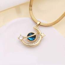 1入/2入/3入/4入金色行星立體氧化鋯石圓形吊墜項鍊套裝，女士專屬 - 如圖 - 查看 25