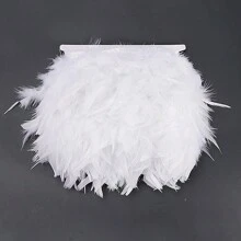 1M/39inch Lông vũ gà tây nhân tạo nhiều màu sắc trang trí ruy băng tua rua thủ công DIY trang trí tiệc cưới tại nhà - Nhiều màu - Xem 17