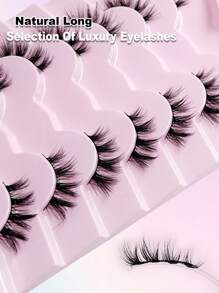 7 Pairs Rikuaild Soft & Natural Cat Eye Makeup False Eyelashes, Delicate Criss-Cross Fluffy Lashes - Criss Cross lashes - View 5