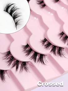 7 Pairs Rikuaild Soft & Natural Cat Eye Makeup False Eyelashes, Delicate Criss-Cross Fluffy Lashes - Criss Cross lashes - View 6
