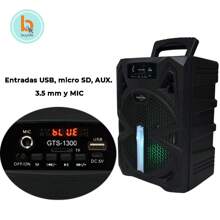 BUYTITI Bocina bluetooth LED 8 pulgadas GTS-1300 - Multicolor - Ver 3