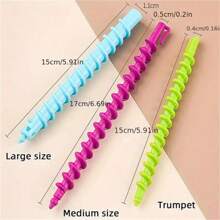 20 件/套卷发棒螺旋烫发卷发器 DIY 美发造型工具、发饰、美发工具 - 彩色 - 查看 16