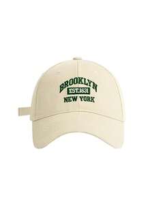1pc Women's Fashionable Solid Color Versatile Brooklyn 1631 Embroidered Letter Baseball Cap, Suitable For Daily Wear - Multicolor - View 17