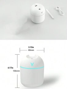 FoBianJie 1pc USB Colorful LED Humidifier, Cute Cool Mist Humidifier With LED Light -Refreshes Room, Plants, And Car - Perfect For Home, Office, And School -Great Gift For Holidays And Back To School